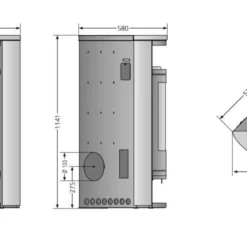 Kaminofen ORANIER Polar Eck -Ecopots Verkäufe 011401009 stahl gussgrau 2 2 6357