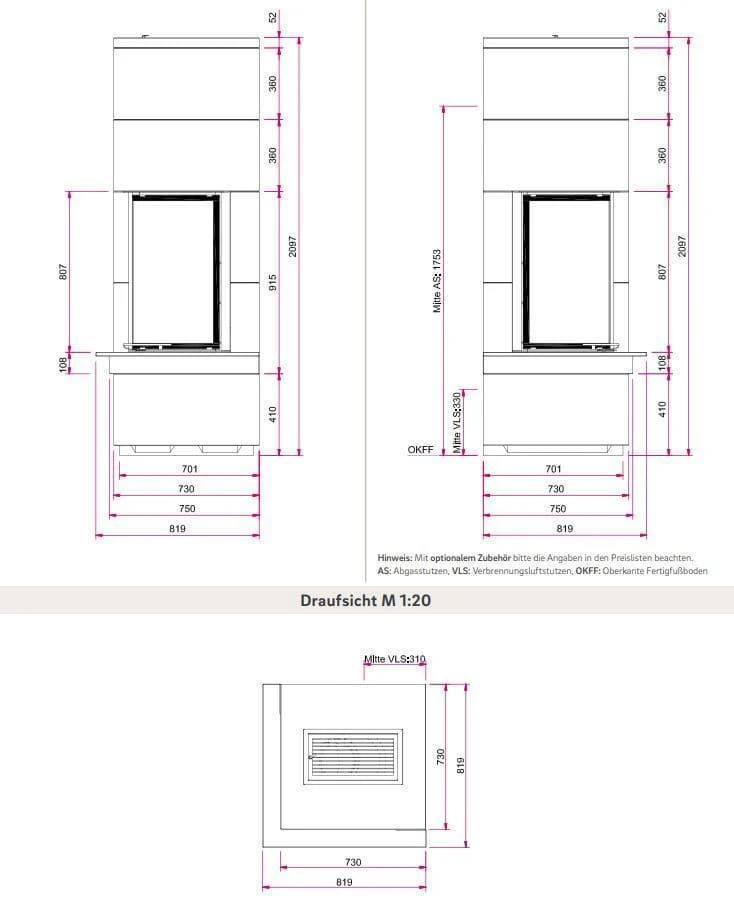 Kaminbausatz Camina S9 Maxi | Eckkamin 4 Kaminbausatz Camina S9 Maxi | Eckkamin – Bild 4