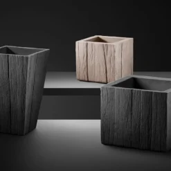 Blumentopf SENDEO Wood Aus Kunststoff -Ecopots Verkäufe 20 03 692 0 B 6 24713