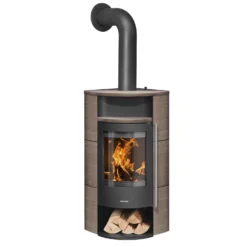 Kaminofen ORANIER Polar Neo Eck -Ecopots Verkäufe 5486 87 Polar Neo Eck StahlSchwarz Grappa Holzfach offen F nL 2 102252