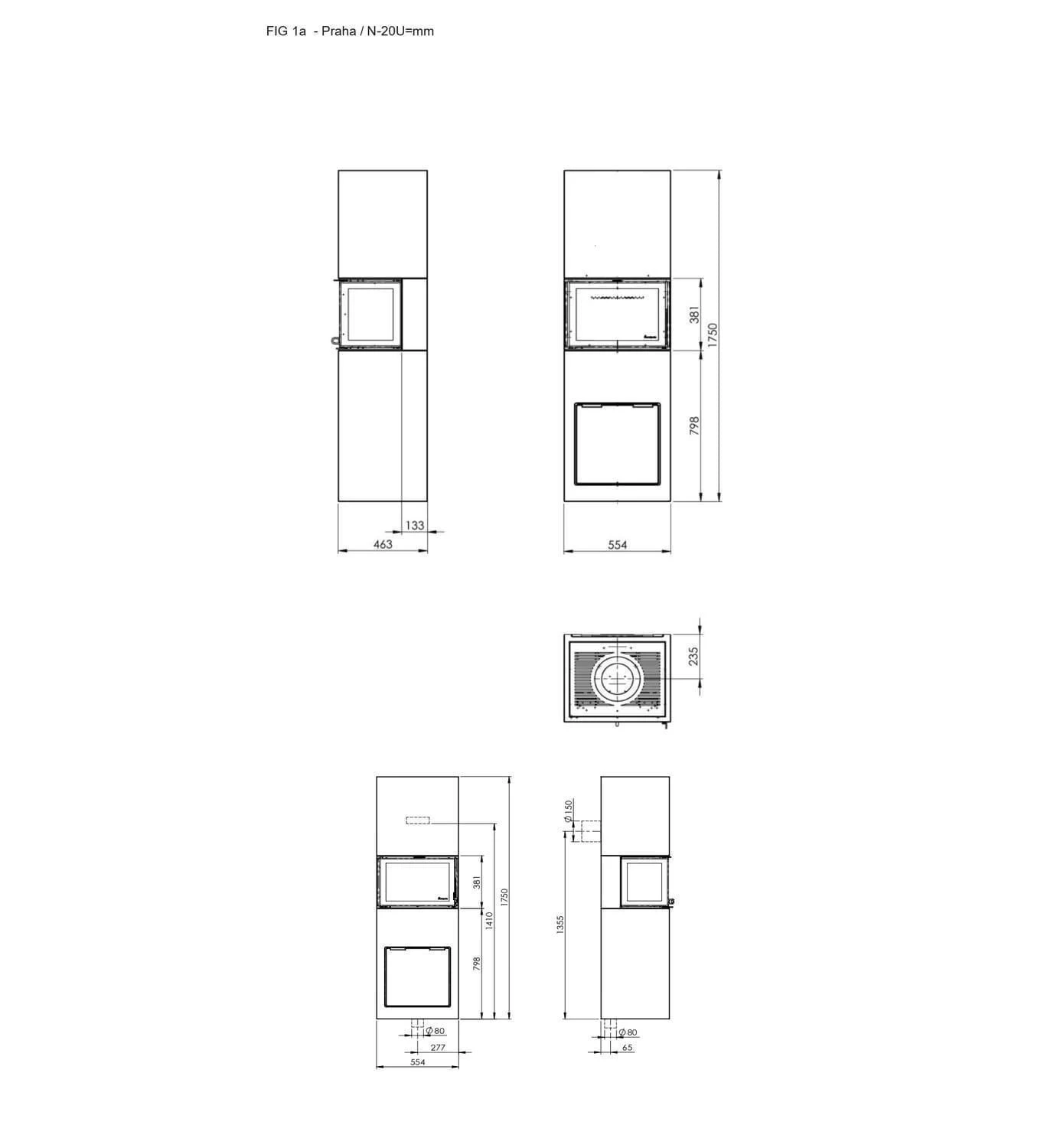 Kaminbausatz Nordpeis Praha IR | 3-Seiten-Kamin 2 Kaminbausatz Nordpeis Praha IR | 3-Seiten-Kamin – Bild 2