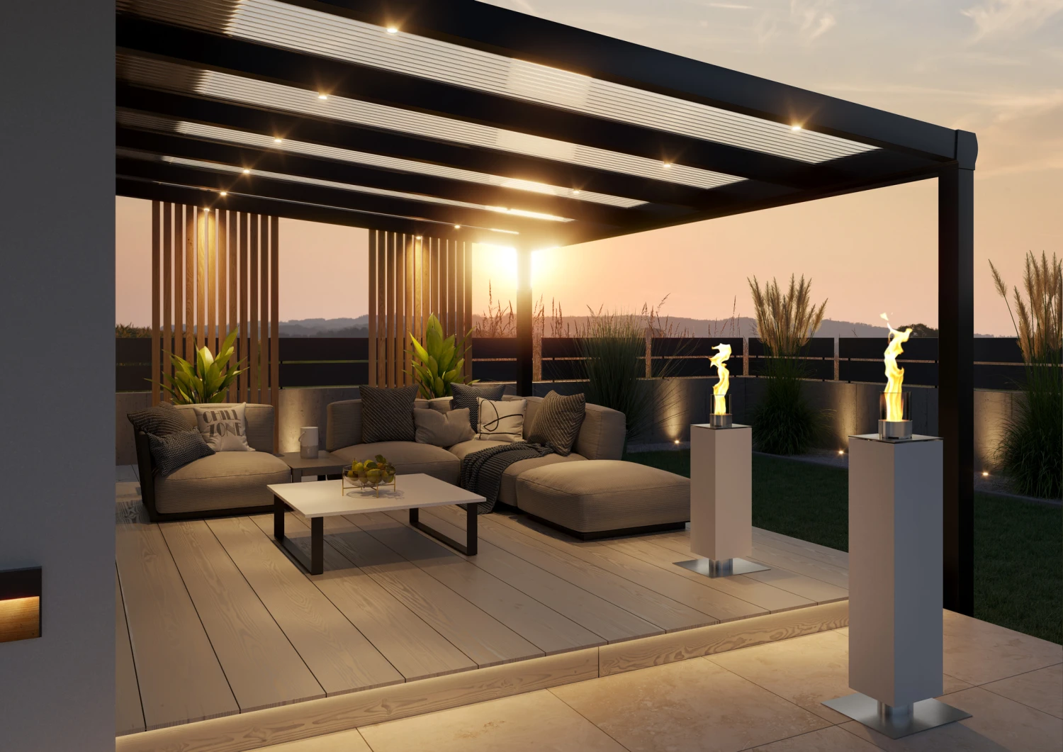 Feuersäule GRDN Kalayo Tubo Q | Glas / Edelstahl 5 Feuersäule GRDN Kalayo Tubo Q | Glas / Edelstahl – Bild 5