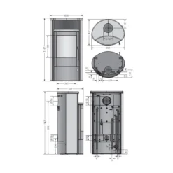 Kaminofen ORANIER Pori Aqua | Wasserführend -Ecopots Verkäufe Kaminofen ORANIER Pori Aqua Wasserfuehrend 011402004 4 121566