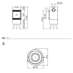 Kaminofen Spartherm Passo XS Tripod -Ecopots Verkäufe Kaminofen Spartherm Passo XS tripod 010101032 5 115546