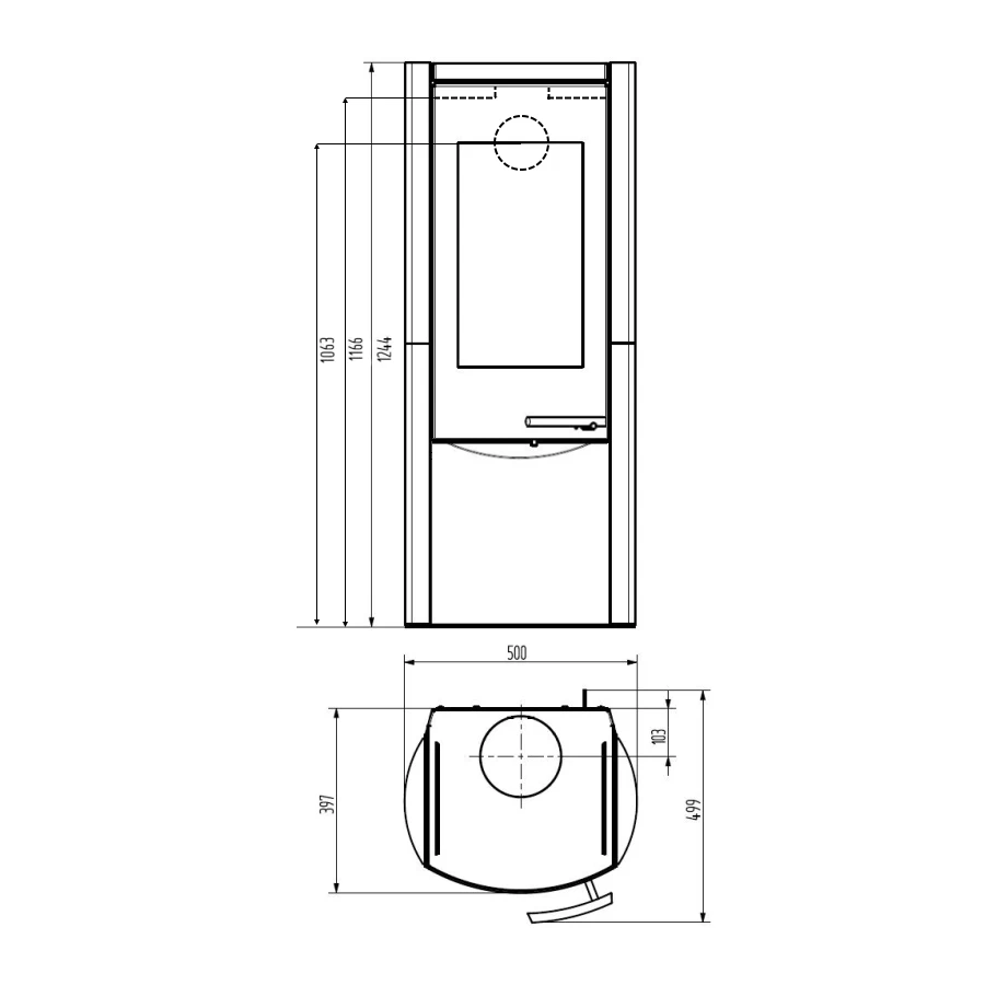 Kaminofen WAMSLER Myra Stahl 2 Kaminofen WAMSLER Myra Stahl – Bild 2