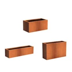 Pflanzkübel ADEZZ CARREZ Rechteckig | Aus Cortenstahl