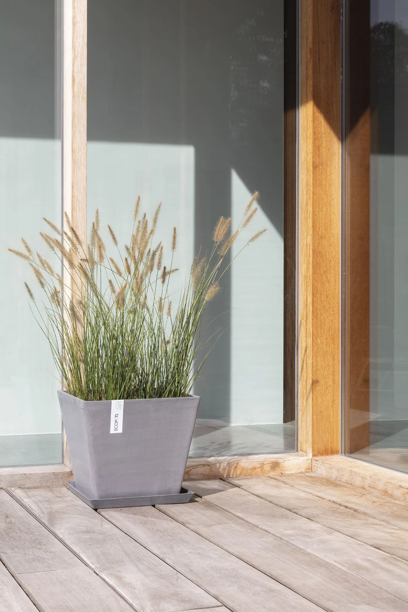 Blumentopf ECOPOTS Rotterdam Aus Kunststoff | Grau 3 Blumentopf ECOPOTS Rotterdam Aus Kunststoff | Grau – Bild 3