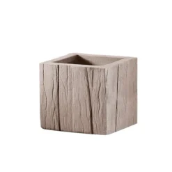 Blumentopf SENDEO Wood Aus Kunststoff -Ecopots Verkäufe blumentopf wood 27x30x30 sand 3 24665