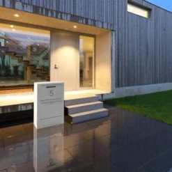 Briefkasten ADEZZ Paca Mit Paketfach | Aus Aluminium | Weiß -Ecopots Verkäufe briefkasten adezz paca aluminium milieu 4 28005