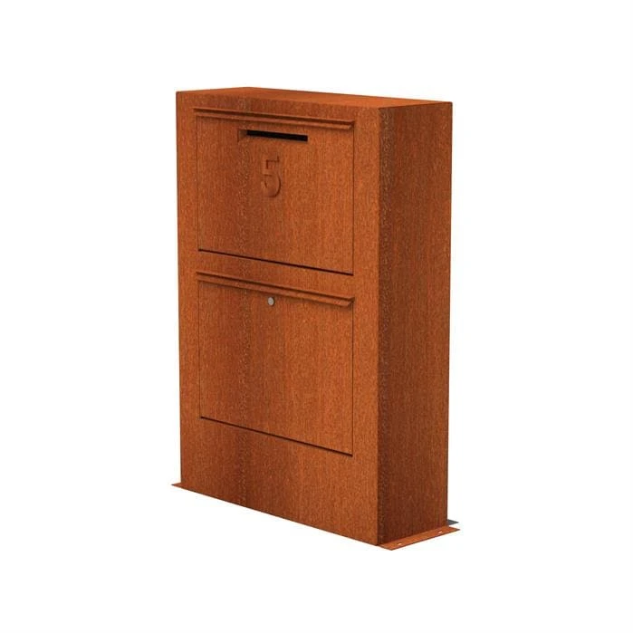 Briefkasten ADEZZ Paca Mit Paketfach | Aus Cortenstahl 1 Briefkasten ADEZZ Paca Mit Paketfach | Aus Cortenstahl