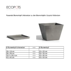 Blumentopf ECOPOTS Rotterdam Aus Kunststoff | Grau 7 Blumentopf ECOPOTS Rotterdam Aus Kunststoff | Grau -Ecopots Verkäufe ecopots excel rotterdam 4 91550