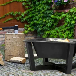 Feuerschale CookKing Brasil Aus Stahl | Eckig | Extra Tief | 70 X 70 Cm -Ecopots Verkäufe feuerschale cookking brasil schwarz milieu 4 51454