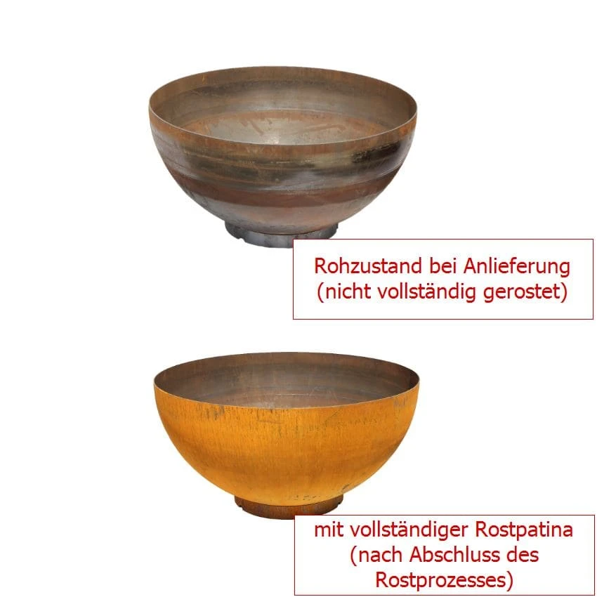 Feuerschale FORNO BOCCA Aus Cortenstahl | Rund | Extra Tief 3 Feuerschale FORNO BOCCA Aus Cortenstahl | Rund | Extra Tief – Bild 3