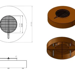 Feuerschale FORNO VLS1 Aus Cortenstahl | Rund 9 Feuerschale FORNO VLS1 Aus Cortenstahl | Rund -Ecopots Verkäufe feuerschale forno vls1 mit grillrost abmessungen 4 84093