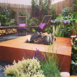 Feuerschale FORNO VLS3 Aus Cortenstahl | Eckig -Ecopots Verkäufe feuerschale forno vls3 milieu 1 6 84192