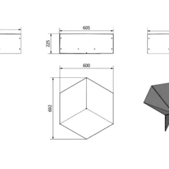 Feuerschale Kratki GAMMA | Eckig | 69 X 69 Cm (BxT) -Ecopots Verkäufe feuerschale kratki gamma abmessungen 6 84750