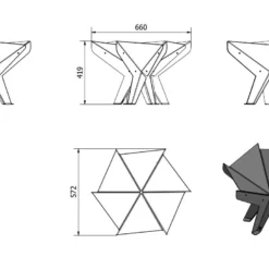 Feuerschale Kratki HEX | Eckig / Rund | 66 X 47 Cm (BxT) -Ecopots Verkäufe feuerschale kratki hex abmessungen 6 84687