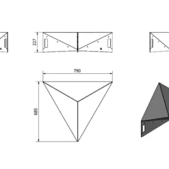Feuerschale Kratki PYRAMID | Eckig | 79 X 69 Cm (BxT) -Ecopots Verkäufe feuerschale kratki pyramid abmessungen 6 84498