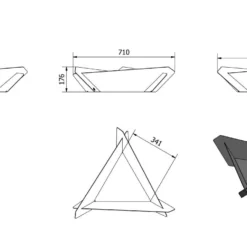 Feuerschale Kratki TRIANGLE | Eckig | 71 X 64 Cm (BxT) -Ecopots Verkäufe feuerschale kratki triangle abmessungen 6 84624