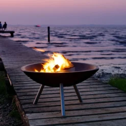 Feuerschale LEDA OutFire TRIGON Gusseisen / Edelstahl | Ø 72 Cm -Ecopots Verkäufe feuerschale leda outfire trigon milieu 4 22100