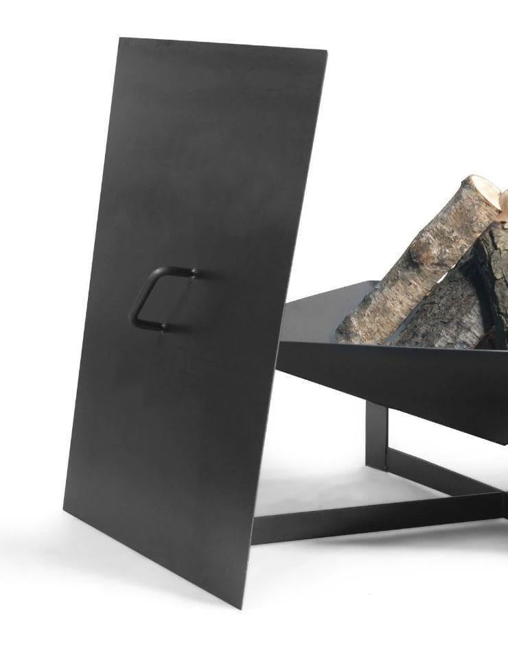 Feuerschalen-Deckel CookKing Aus Stahl | Eckig | Mit 1 Griff 2 Feuerschalen-Deckel CookKing Aus Stahl | Eckig | Mit 1 Griff – Bild 2