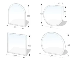 Funkenschutzplatte SENDEO Für Kaminöfen | Bodenschutz Aus Sicherheitsglas