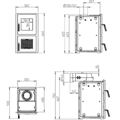 Kachelofeneinsatz LEDA Rubin K15 -Ecopots Verkäufe kachelofeneinsatz leda rubin k15 abmessungen 4 40545