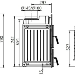 Kachelofeneinsatz LEDA Rubin K16 -Ecopots Verkäufe kachelofeneinsatz leda rubin k16 abmessungen 3 24379