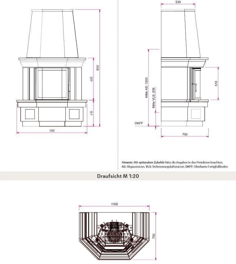 Kaminbausatz Camina S4 Front | Prismatische Scheibe 3 Kaminbausatz Camina S4 Front | Prismatische Scheibe – Bild 3