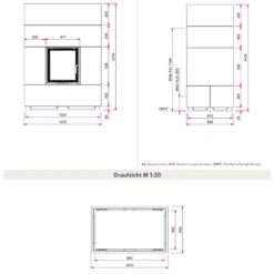 Kaminbausatz Camina S7 Kurz | Gerade Scheibe -Ecopots Verkäufe kaminbausatz camina s7 kurz 4551s abmessungenjpg 3 16617