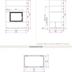 Kaminbausatz Camina S7 Kurz | Gerade Scheibe -Ecopots Verkäufe kaminbausatz camina s7 kurz 6751s abmessungenjpg 5 16629