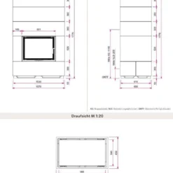 Kaminbausatz Camina S7 TV Hoch | Tunnelkamin | Gerade Scheibe -Ecopots Verkäufe kaminbausatz camina s7 tv hoch lina tv 6751 abmessungenjpg 5 11895