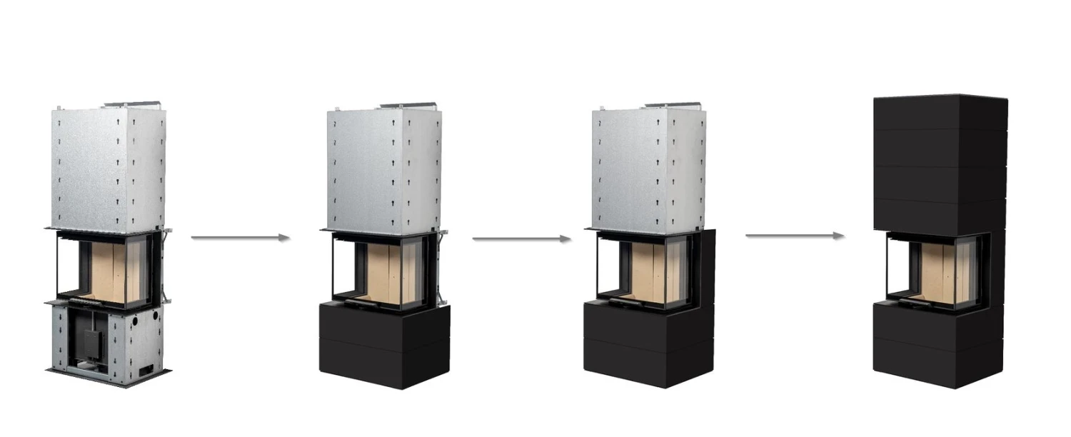 Kaminbausatz Neocube S10 Black & White | Eckkamin 5 Kaminbausatz Neocube S10 Black & White | Eckkamin – Bild 5