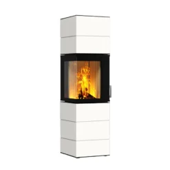 Kaminbausatz Neocube S10 Black & White | Eckkamin