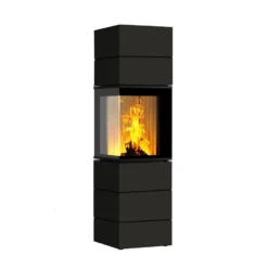 Kaminbausatz Neocube S20 Black & White | Eckkamin