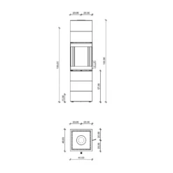 Kaminbausatz Neocube S30 Black & White | 3-Seiten-Kamin -Ecopots Verkäufe kaminbausatz neocube s30 black and white abmessungenjpg 5 146338