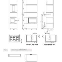 Kaminbausatz Nordpeis Davos A High | Mit Eckscheibe -Ecopots Verkäufe kaminbausatz nordpeis davos a high abmessungen mit verlaengerung 3 44401