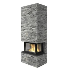 Kaminbausatz Nordpeis Davos U High Stone | 3-Seiten-Kamin