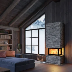 Kaminbausatz Nordpeis Davos U High Stone | 3-Seiten-Kamin -Ecopots Verkäufe kaminbausatz nordpeis davos u high stone milieu 4 44932