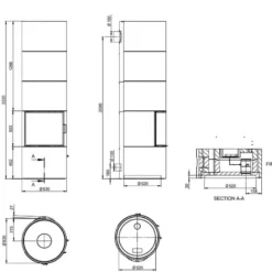 Kaminbausatz Nordpeis Salzburg R High | Gebogene Scheibe -Ecopots Verkäufe kaminbausatz nordpeis salzburg r high abmessungen 3 95960