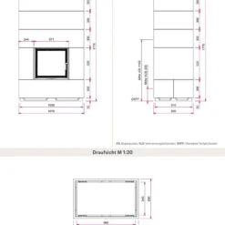 Kaminbausatz Camina S7 Hoch | Gerade Scheibe -Ecopots Verkäufe kamineinsatz camina s7 hoch lina 5551 s abmessungenjpg 4 16683