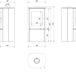 Kaminofen Kratki FALCON | Tür Selbstschließend -Ecopots Verkäufe kaminofen kratki falcon abmessungenjpg 5 143193 scaled