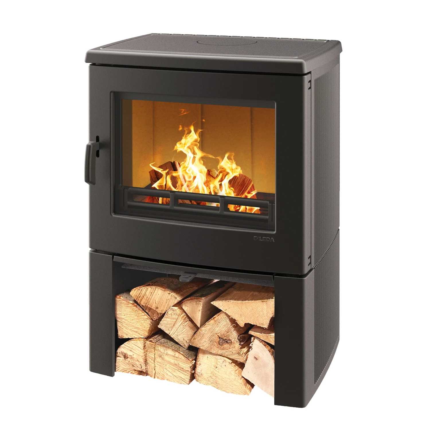 Kaminofen LEDA ALLEGRA Small Mit Holzfach 1 Kaminofen LEDA ALLEGRA Small Mit Holzfach