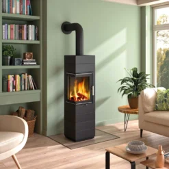 Kaminofen LEDA CORNA ES -Ecopots Verkäufe kaminofen leda corna es links hoch schwarz milieu 6 45426