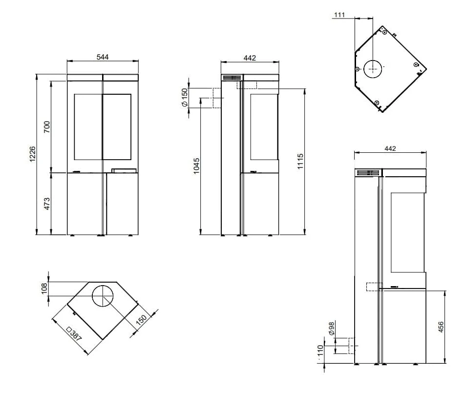Kaminofen Nordpeis Quadro 2 Basic 3 Kaminofen Nordpeis Quadro 2 Basic – Bild 3