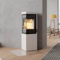 Kaminbausatz Nordpeis Quadro Colorado White Exclusive | Eckkamin -Ecopots Verkäufe kaminofen nordpeis quadro white exclusive milieu 4 79467