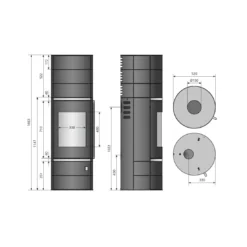 Kaminofen ORANIER Ostro (W+) -Ecopots Verkäufe kaminofen oranier ostro w abmessungen 4 108756
