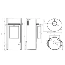 Kaminofen ORANIER Polar Neo 6 -Ecopots Verkäufe kaminofen oranier polar neo 6 abmessungen 5 103622