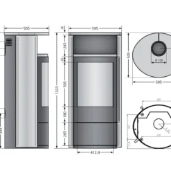 Kaminofen ORANIER Polar Neo 8 -Ecopots Verkäufe kaminofen oranier polar neo 8 abmessungen 4 103268