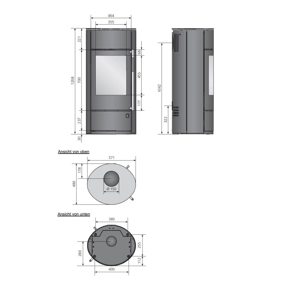 Kaminofen ORANIER Polar Neo Blackline 2 Kaminofen ORANIER Polar Neo Blackline – Bild 2